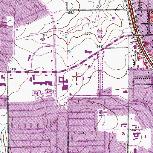 Topographic Map of Max Goldsmith Stadium, TX