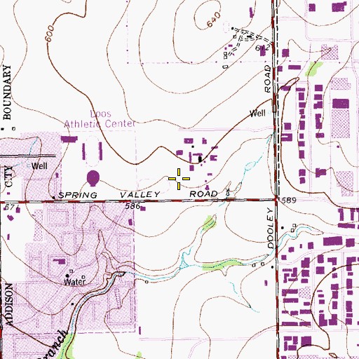 Topographic Map of Hornet Field, TX