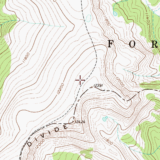Topographic Map of Mount Nystrom Trail, CO