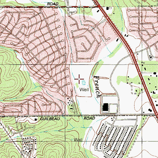 Topographic Map of Frech Creek Park, TX