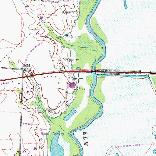 Topographic Map of Fish Trap Park, TX
