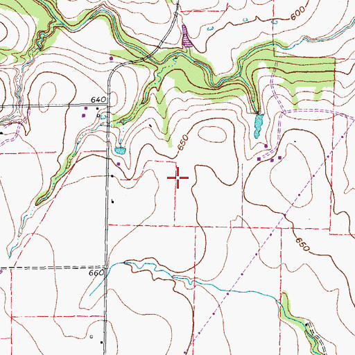 Topographic Map of Enfield Park, TX