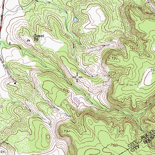 Topographic Map of Escarpment Nature Preserve, TX