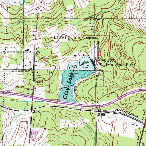 Topographic Map of Ellen Trout Park, TX