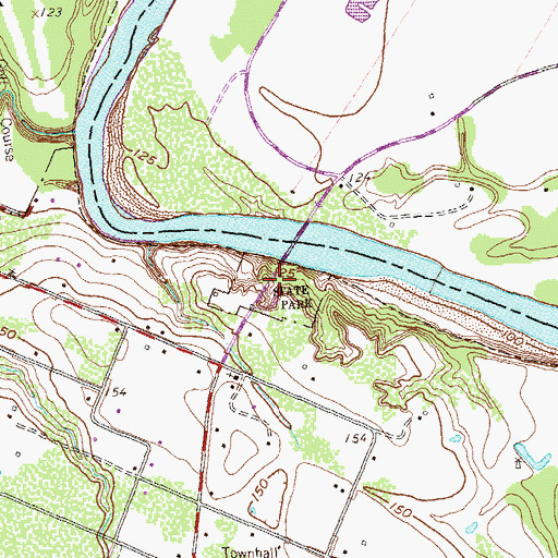 Topographic Map of City Park, TX