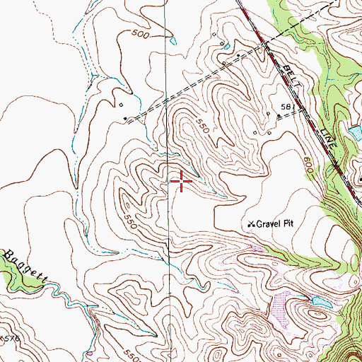 Topographic Map of Cedar Hill State Park, TX