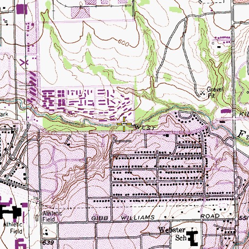 Topographic Map of Briar Gate Park, TX
