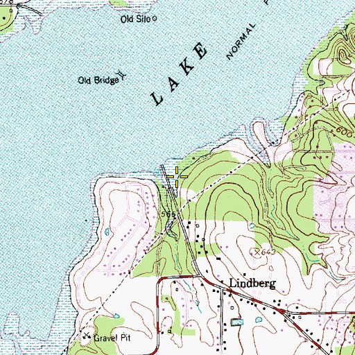 Topographic Map of Bowman Springs Park, TX