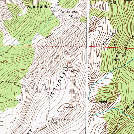Topographic Map of Glacier Mountain, CO