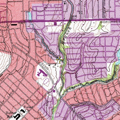 Topographic Map of Bel - Aire Park, TX