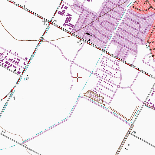 Topographic Map of Acushnet Park, TX