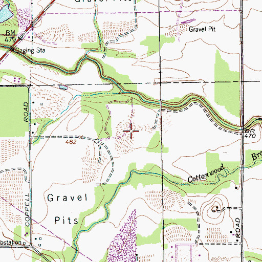 Topographic Map of Andrew Brown Community Park, TX