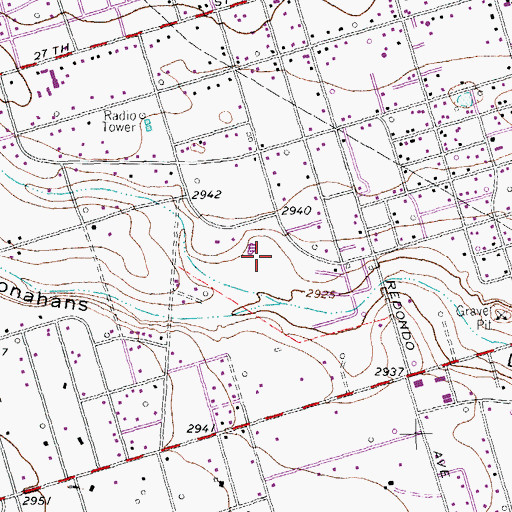 Topographic Map of Kellus Turner Park, TX