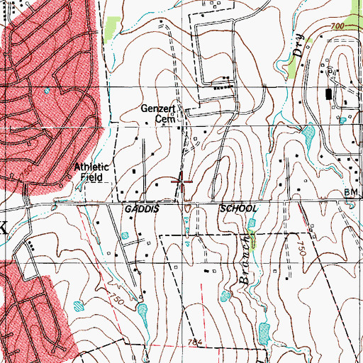 Topographic Map of Kenningham Park, TX