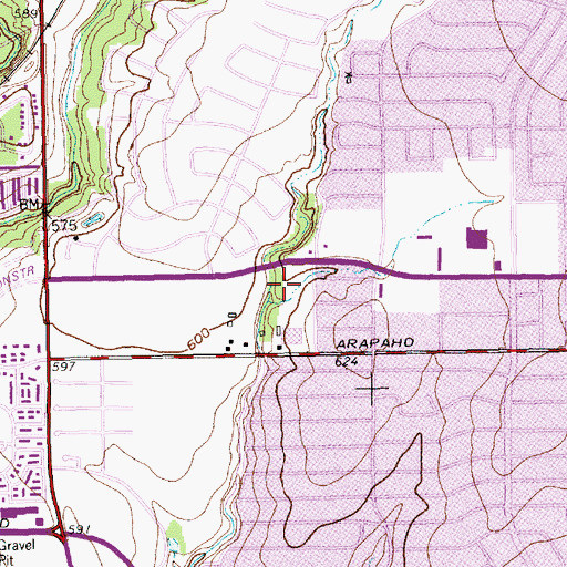 Topographic Map of Kiowa Park, TX