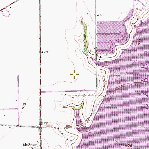 Topographic Map of Shorewood Park, TX
