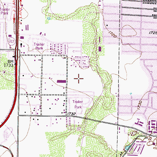 Topographic Map of Scarborough Park, TX