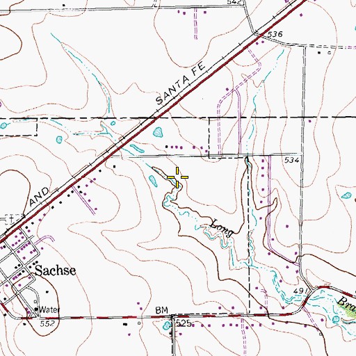 Topographic Map of Salmon Park, TX