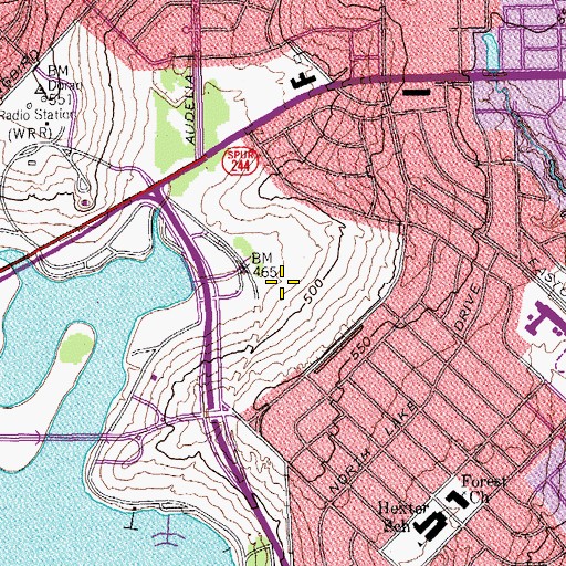 Topographic Map of Norbuck Park, TX