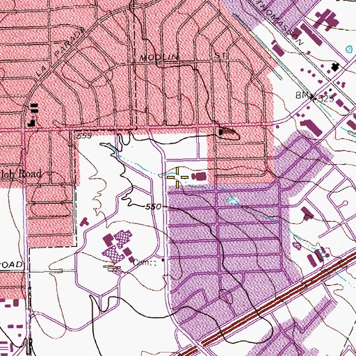 Topographic Map of Motley Park, TX