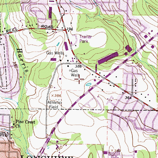 Topographic Map of Mc Whorter Park, TX