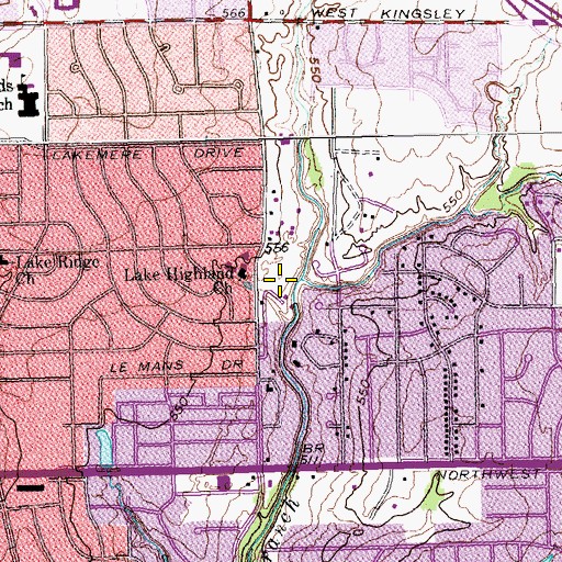 Topographic Map of McCree Park, TX