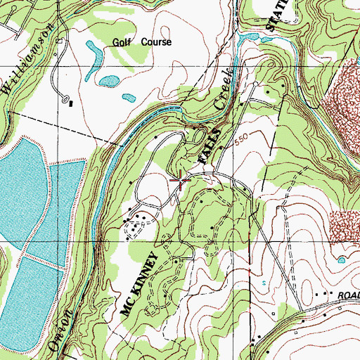 Topographic Map of McKinney Falls State Park, TX