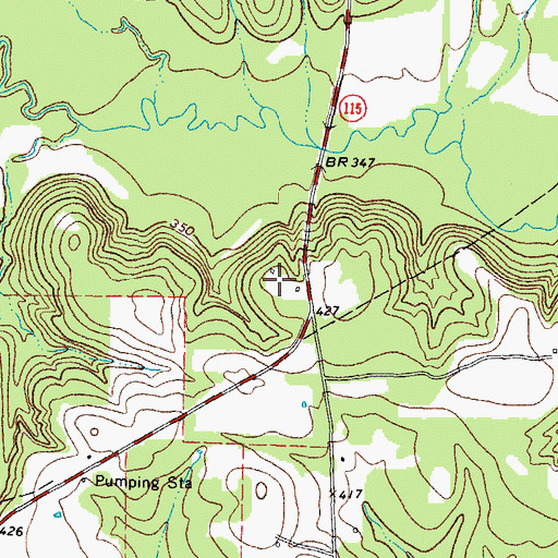 Topographic Map of Mary King Park, TX