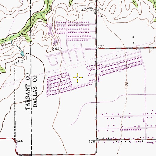 Topographic Map of Winsom Park, TX