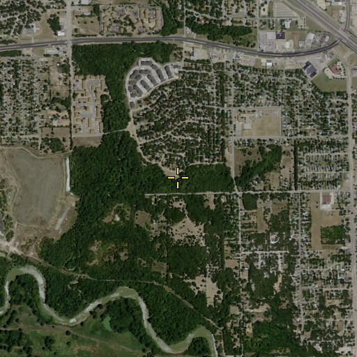 Aerial/Satellite Image of Woodland Springs Park, TX