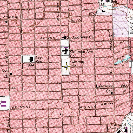 Topographic Map of Tietz Park, TX