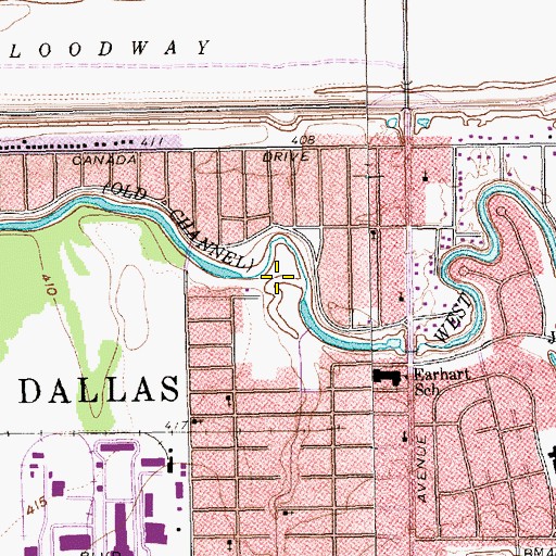Topographic Map of Tipton Park, TX