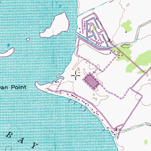 Topographic Map of Swan Point Park, TX