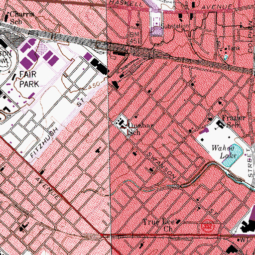 Topographic Map of Terry Park, TX