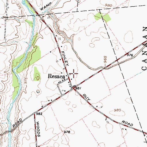 Topographic Map of Resaca Post Office (historical), OH