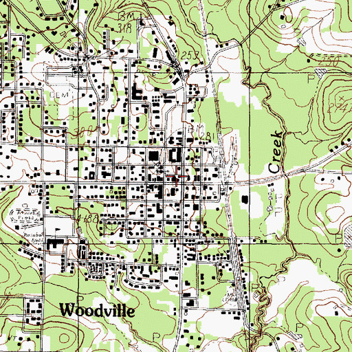 Topographic Map of Tyler County Courthouse, TX