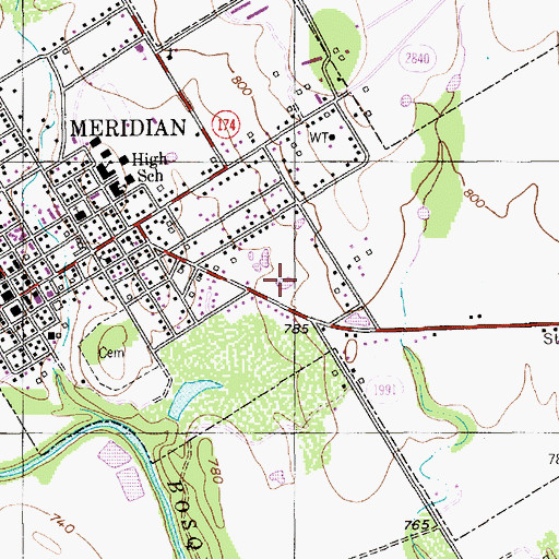 Topographic Map of Lumpkin Building, TX