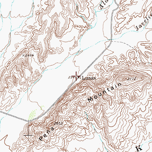 Topographic Map of Luna Jacal Building, TX