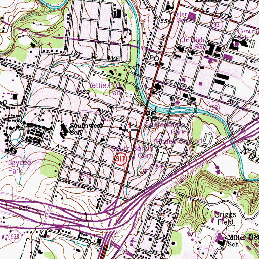 Topographic Map of John P Hammersmith House, TX