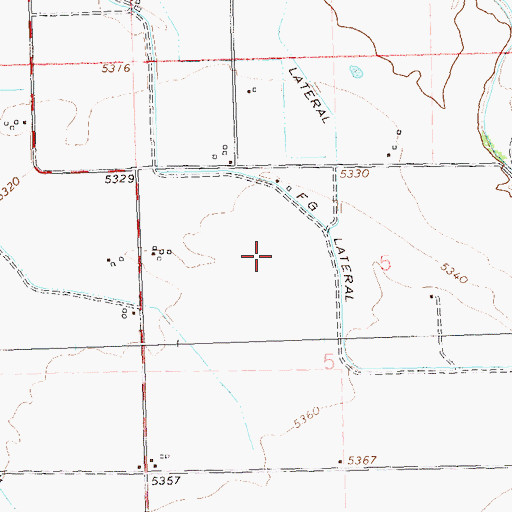 Topographic Map of F G Lateral, CO