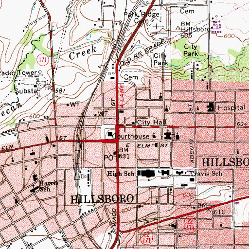 Topographic Map of Gebhardt Bakery, TX