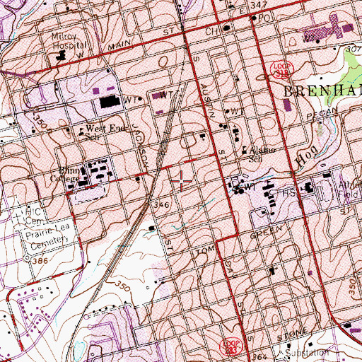 Topographic Map of Edmund Holle House, TX