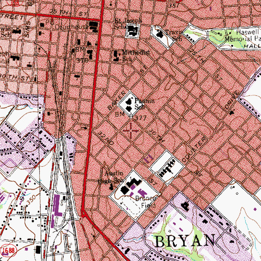Topographic Map of Cavitt House, TX