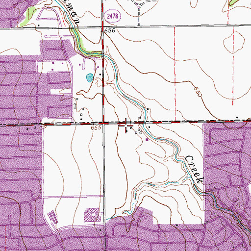 Topographic Map of Ammie Wilson House, TX