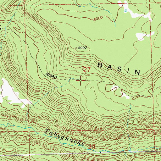 Topographic Map of Grassy Lake Trail, CO