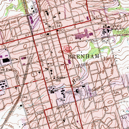 Topographic Map of R A Schuerenberg House, TX