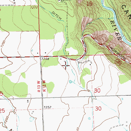 Topographic Map of Bolinger Ditch, CO