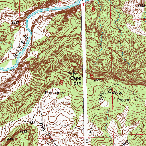 Topographic Map of Cape Horn, CO