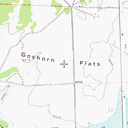 Topographic Map of Goshorn Flats, CO