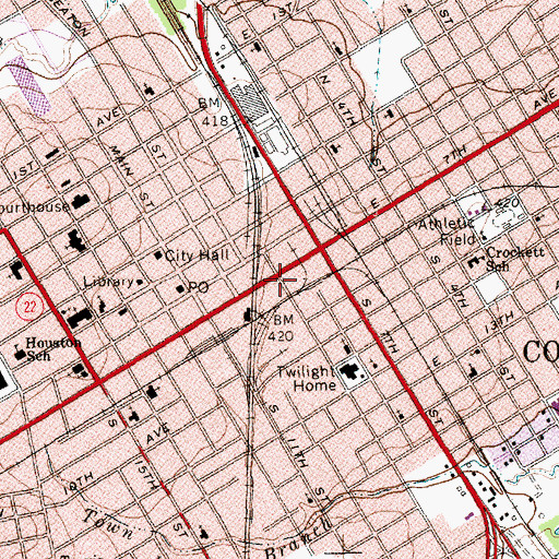 Topographic Map of 3C - Capehart Communication Collection Building, TX